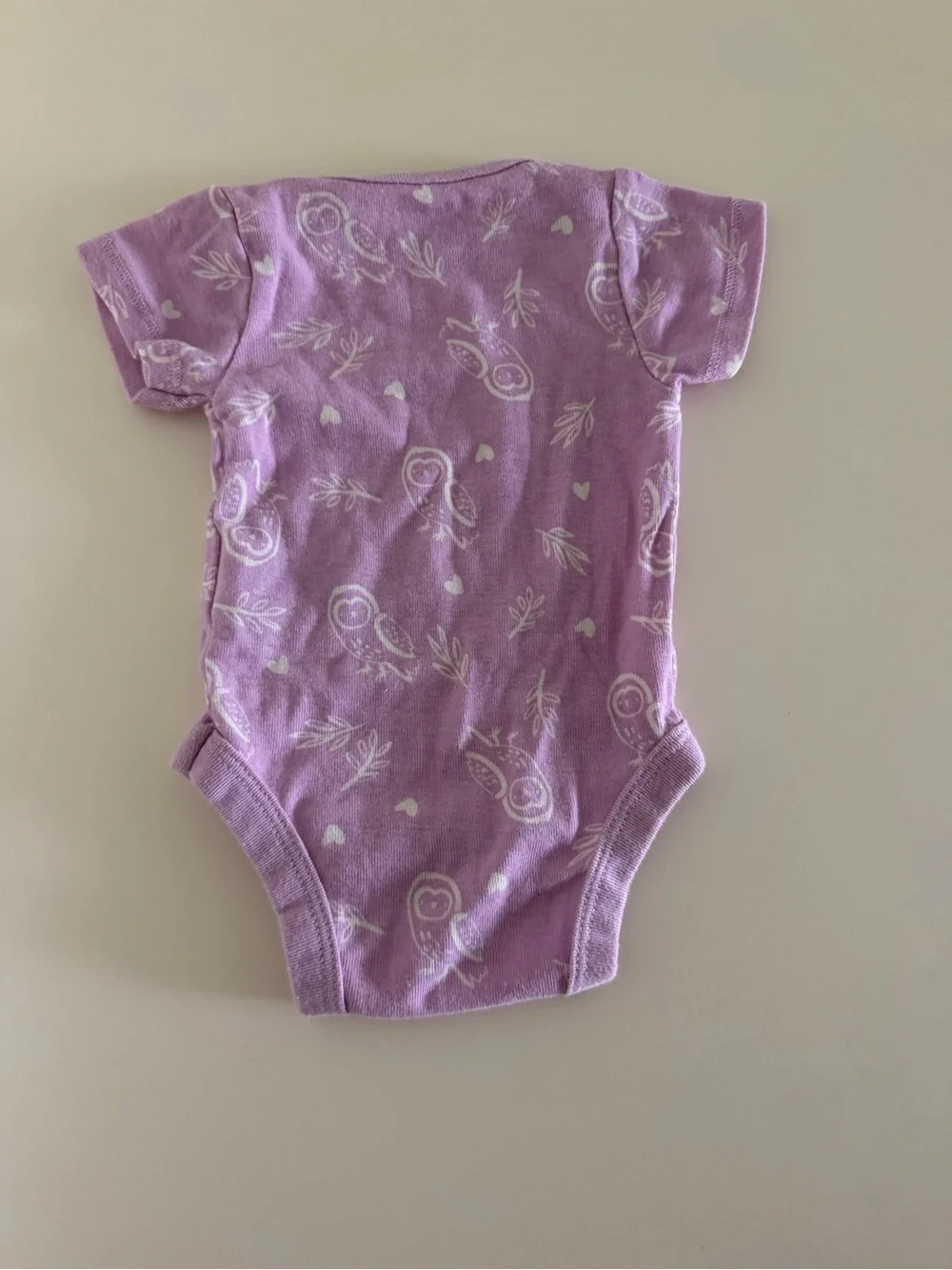 Gerber Lavender Owl Print Baby One-Piece